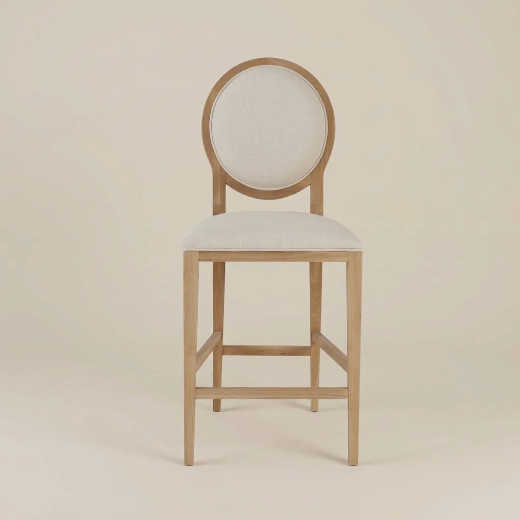 Davin Natural Wooden Bar Stool
