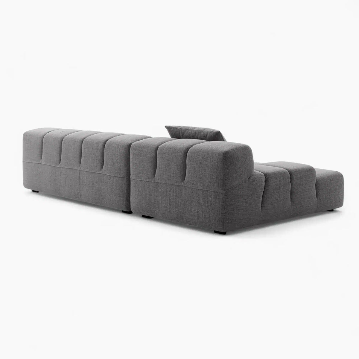 Tufty Grey Modular Sofa, side view