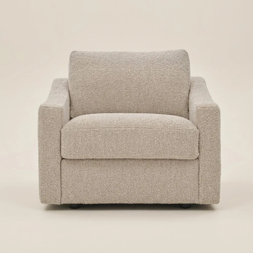 Doran Beige Armchair – front view