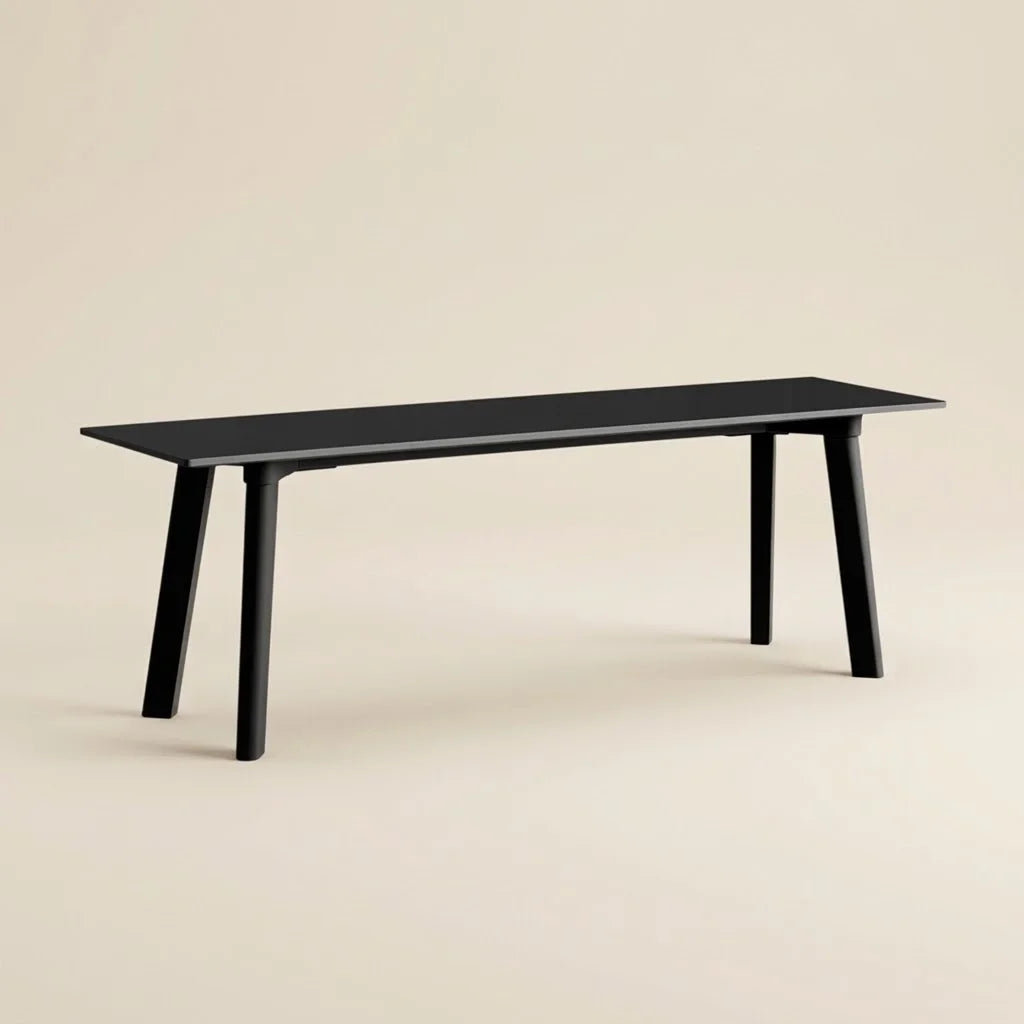 Everly Black Wooden Bench