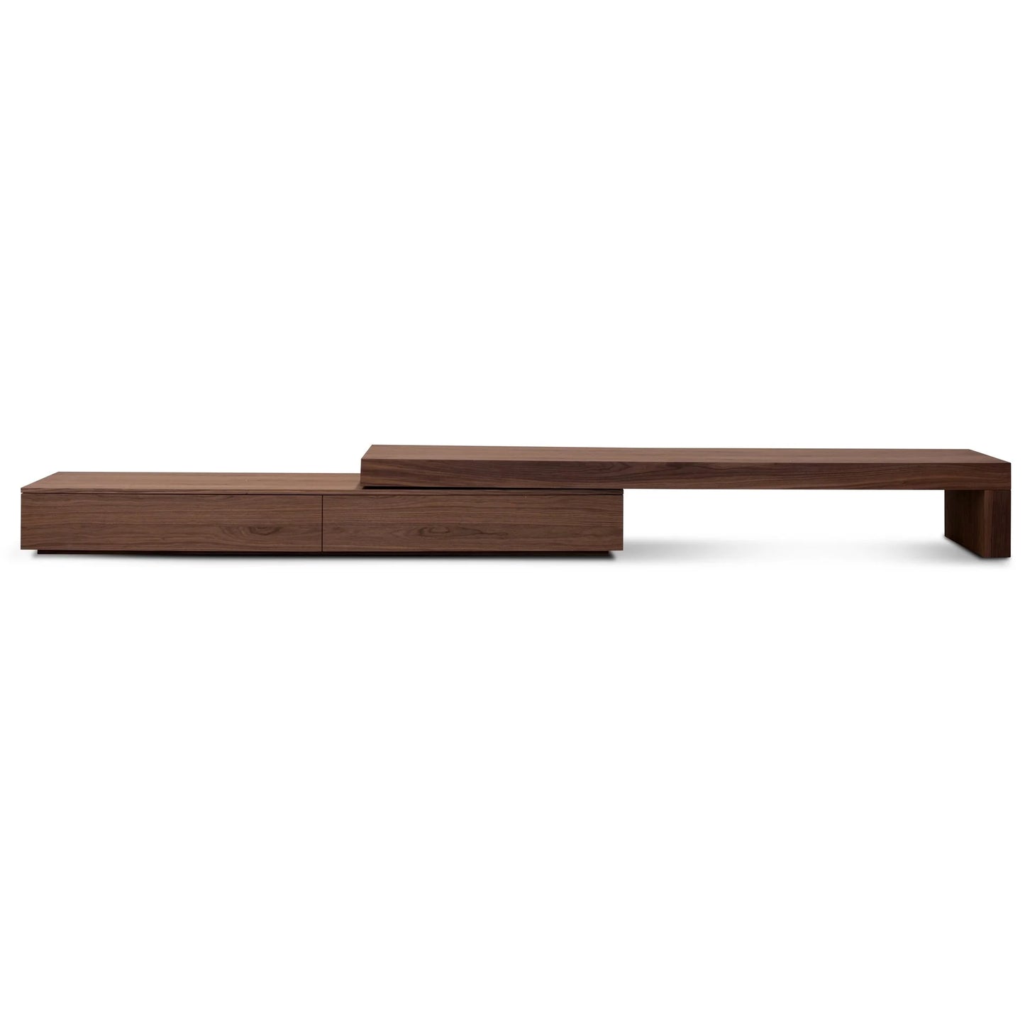 Flexispace TV Unit – Extendable Solid Wood – 200cm to 330cm – Natural Finish