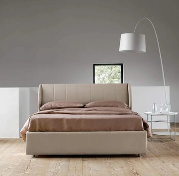 Fynel Beige Upholstered Bed (3 Sizes)