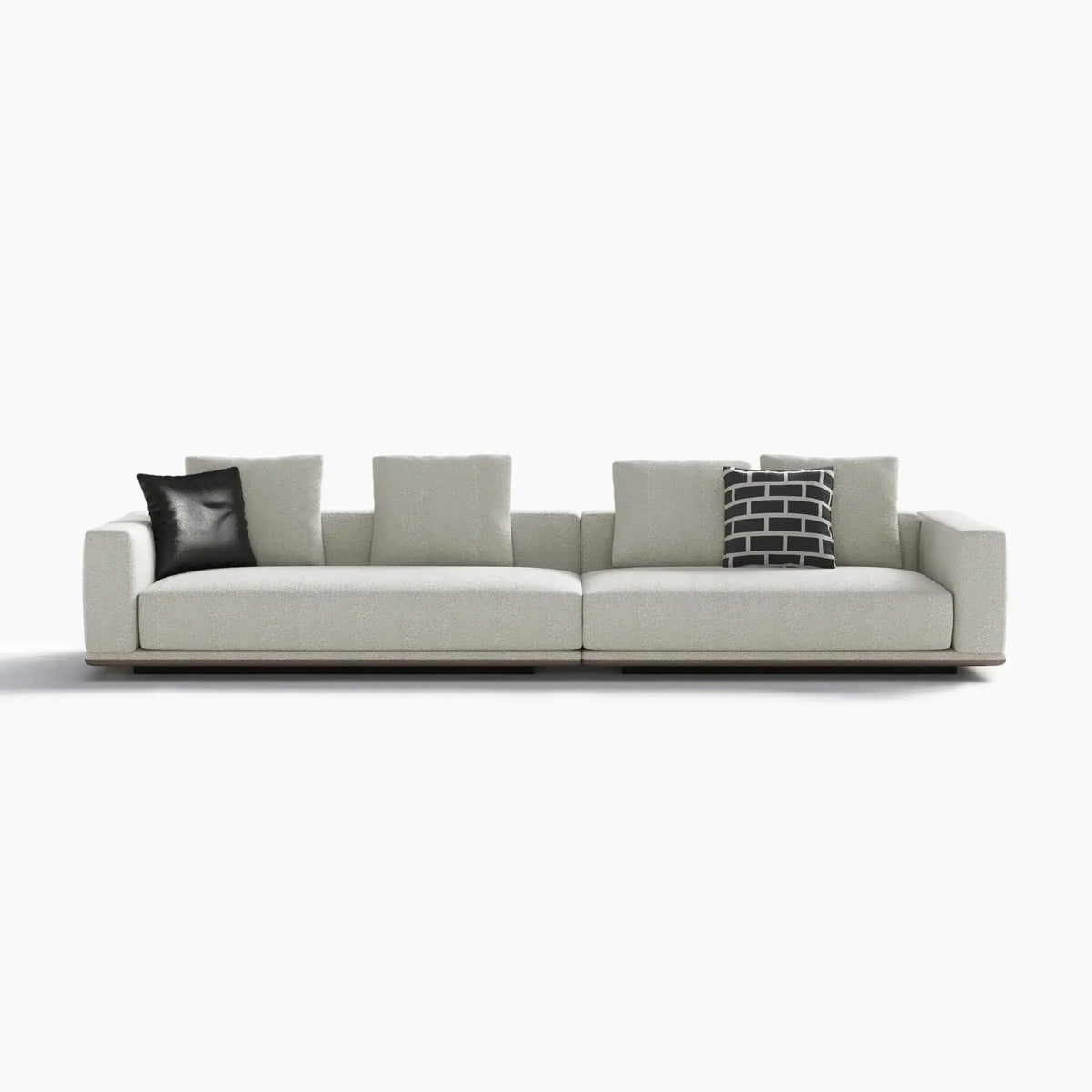 Horizonte Grey Sectional Sofa, front view