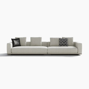 Horizonte Grey 5 Seater Fabric Sofa
