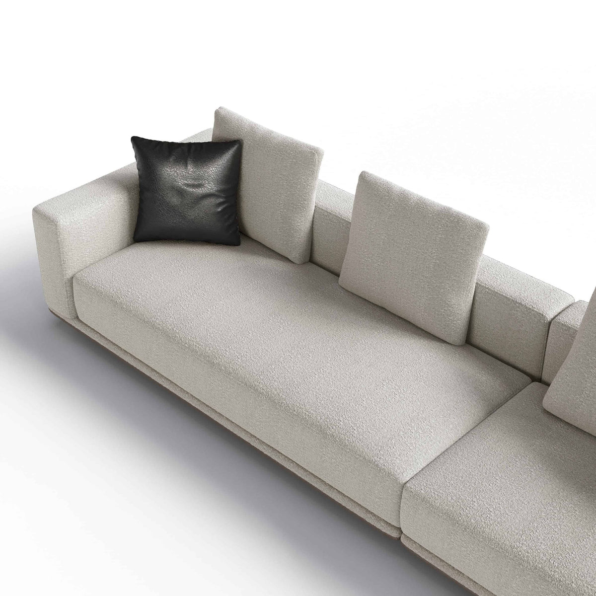 Horizonte Grey Sectional Sofa, side view