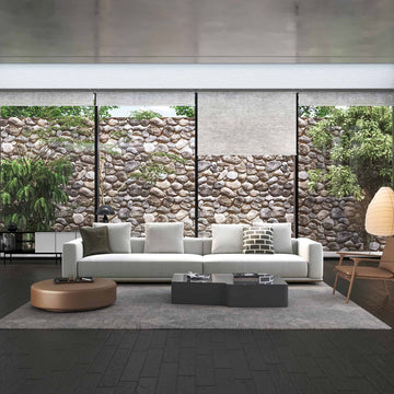 Horizonte Grey 5 Seater Fabric Sofa