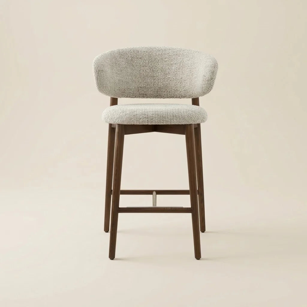 Kairo Beige Boucle Bar Stool