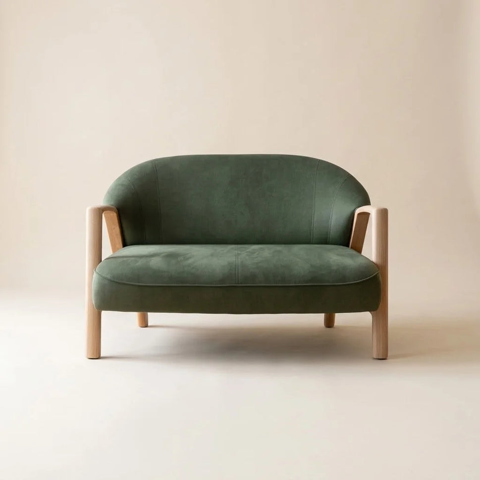 Kyoto Green 2 Seater Velvet Sofa