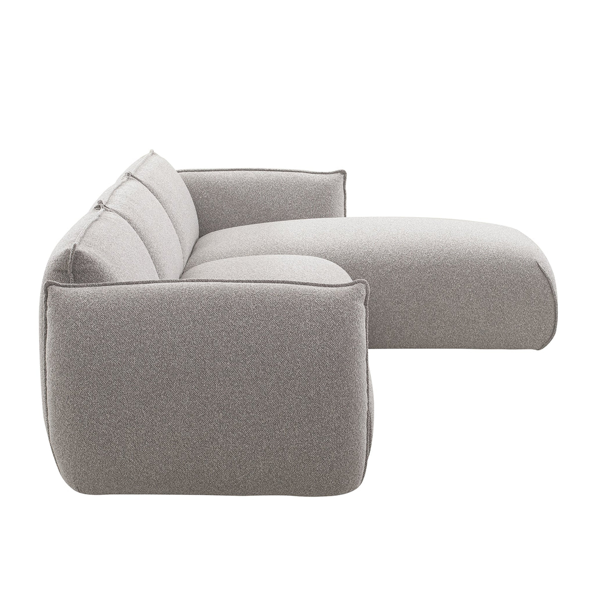 Ferrell Light Grey 3 Seater Fabric L-Shape Corner Sofa