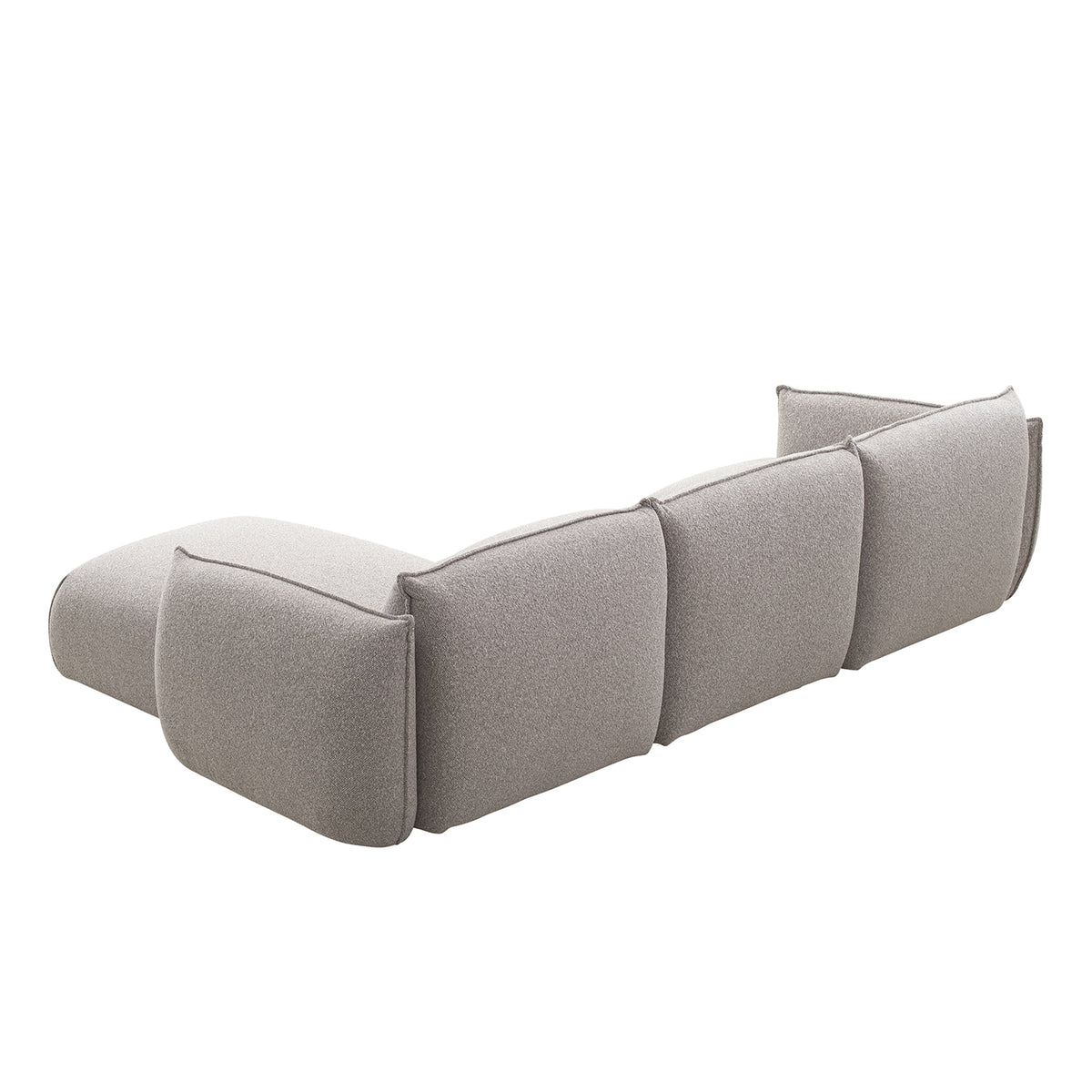 Ferrell Light Grey 3 Seater Fabric L-Shape Corner Sofa