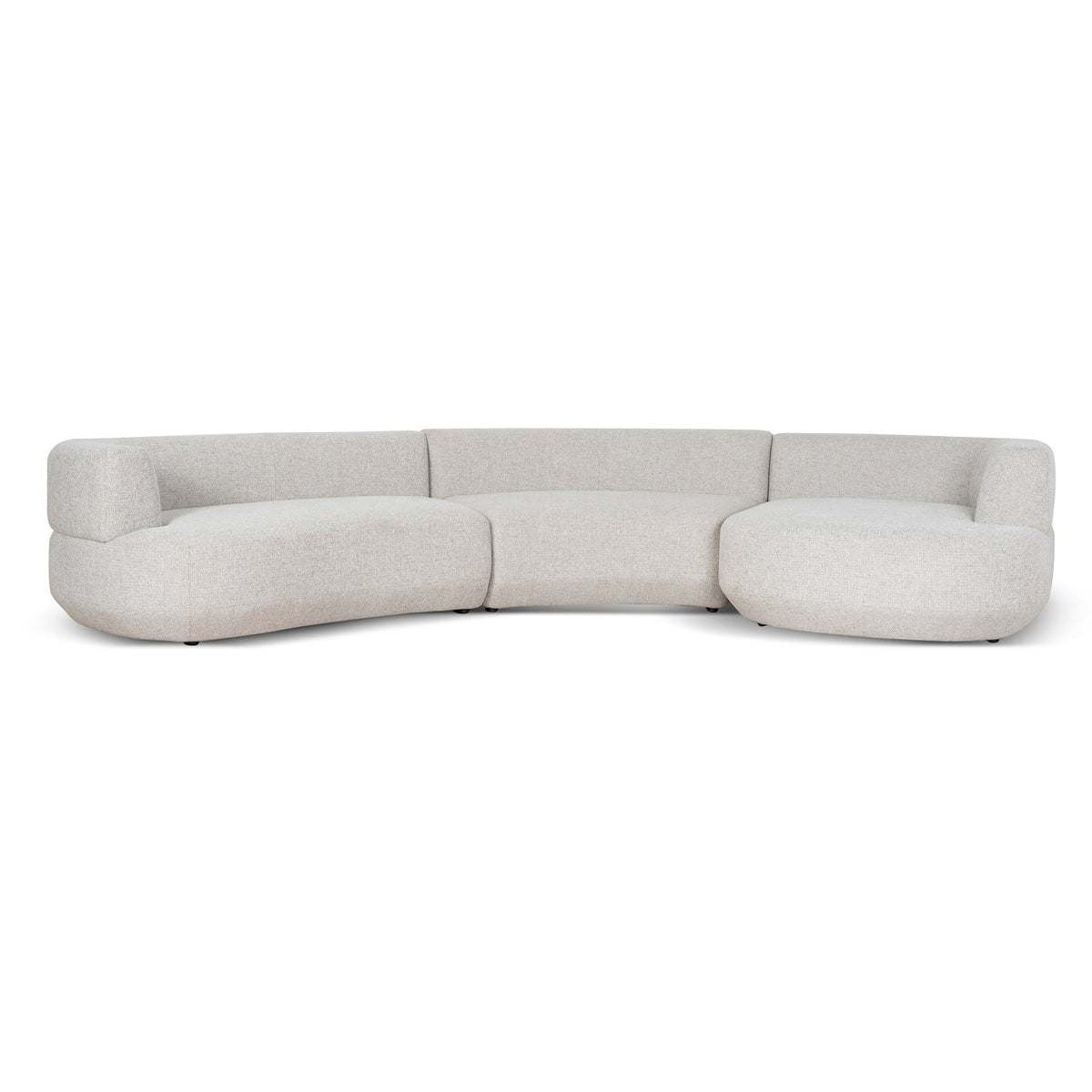 Roly Cream 4 Seater Fabric L-Shape Corner Sofa