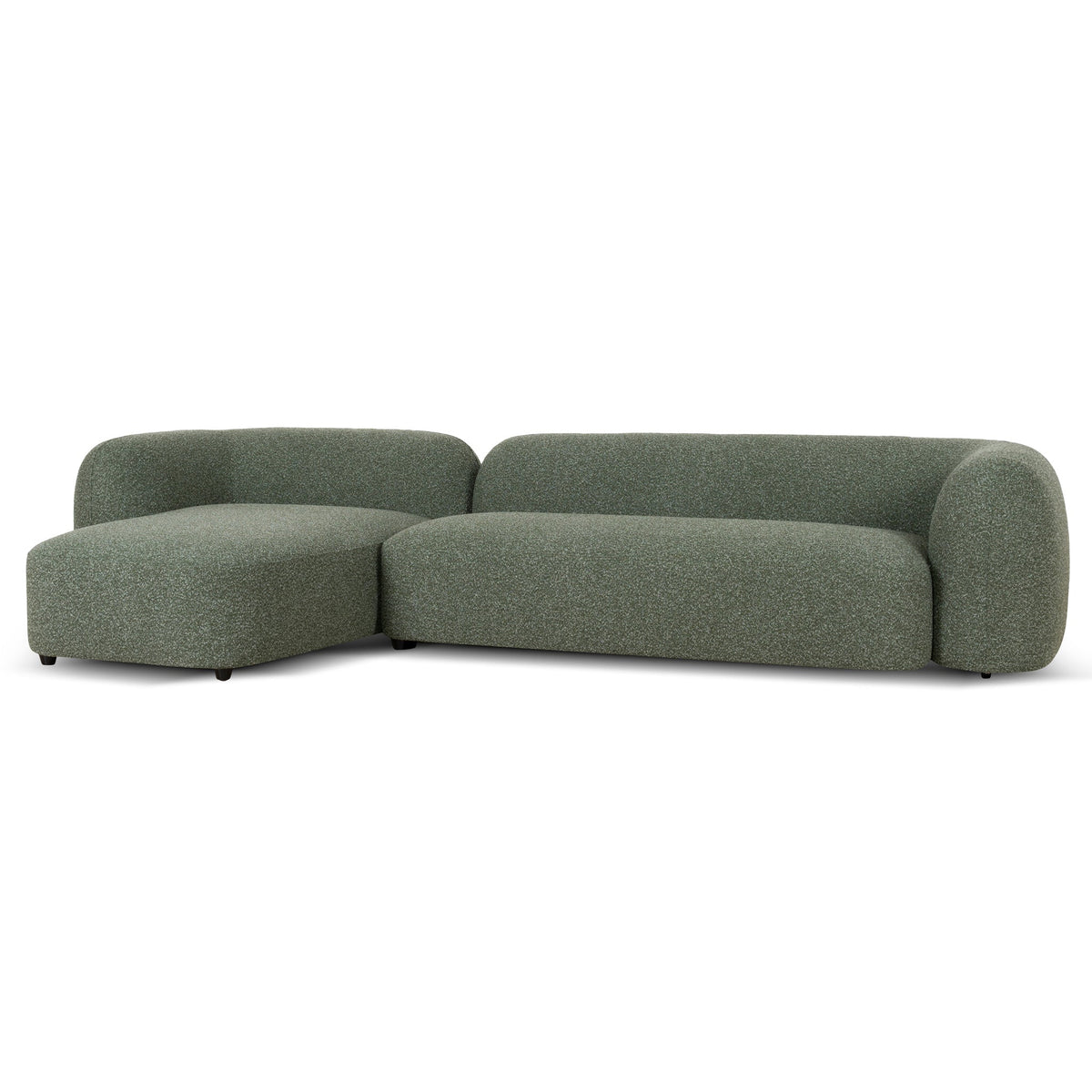 Justus Sage Green 3 Seater Fabric L-Shape Corner Sofa