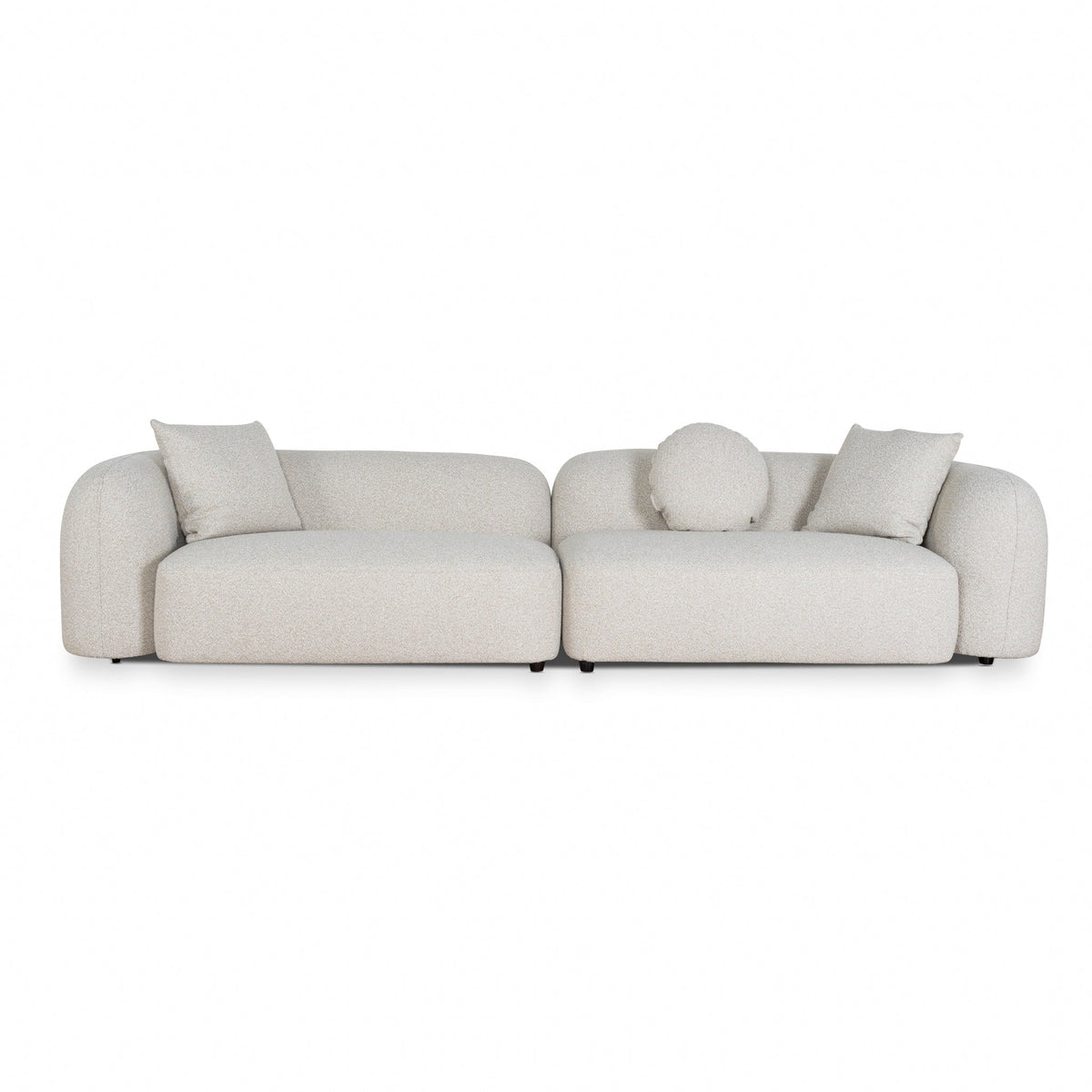 Justus Cream 4 Seater Sofa, leg detail view