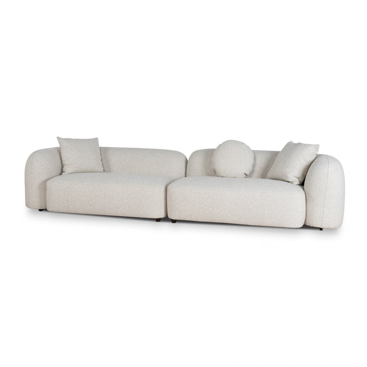 Justus Cream 4 Seater Fabric Sofa