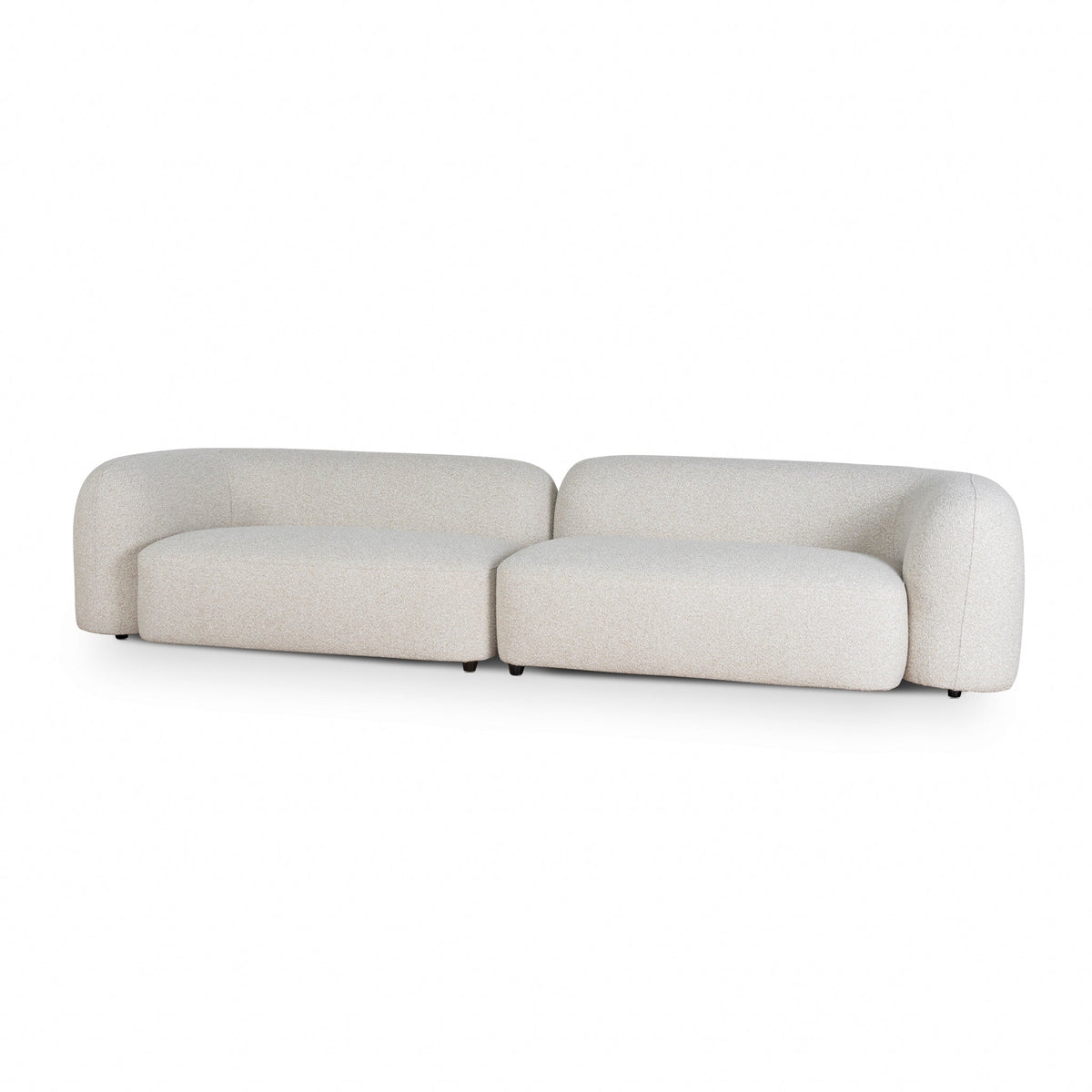 Justus Cream 4 Seater Sofa, fabric detail view