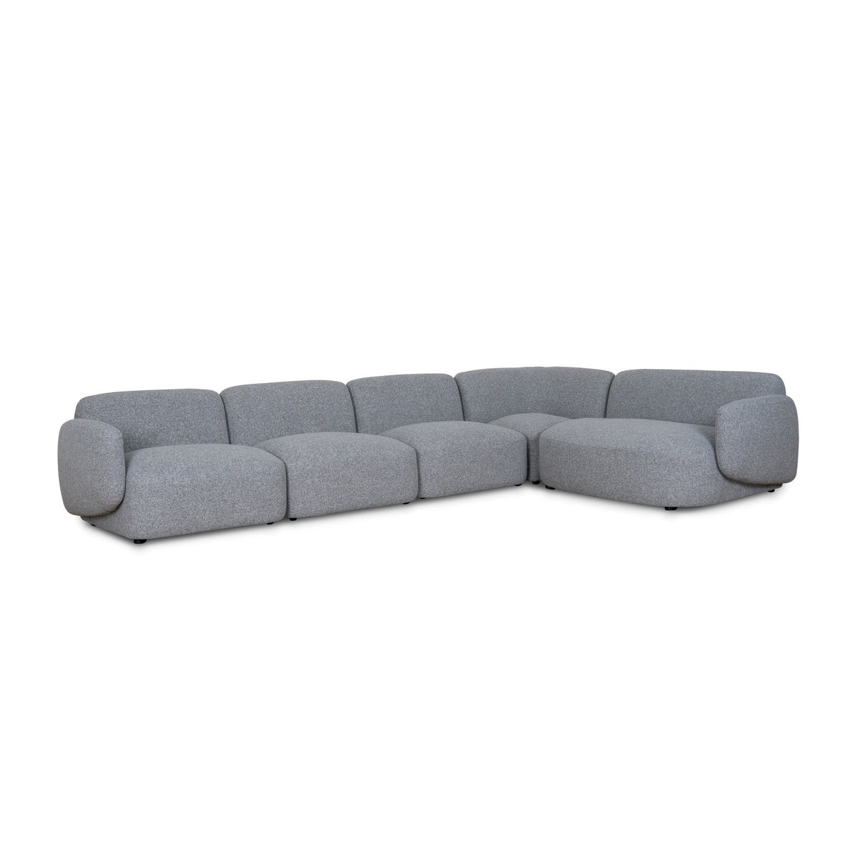 Gosling Light Grey Right Chaise Modular Sofa, front view