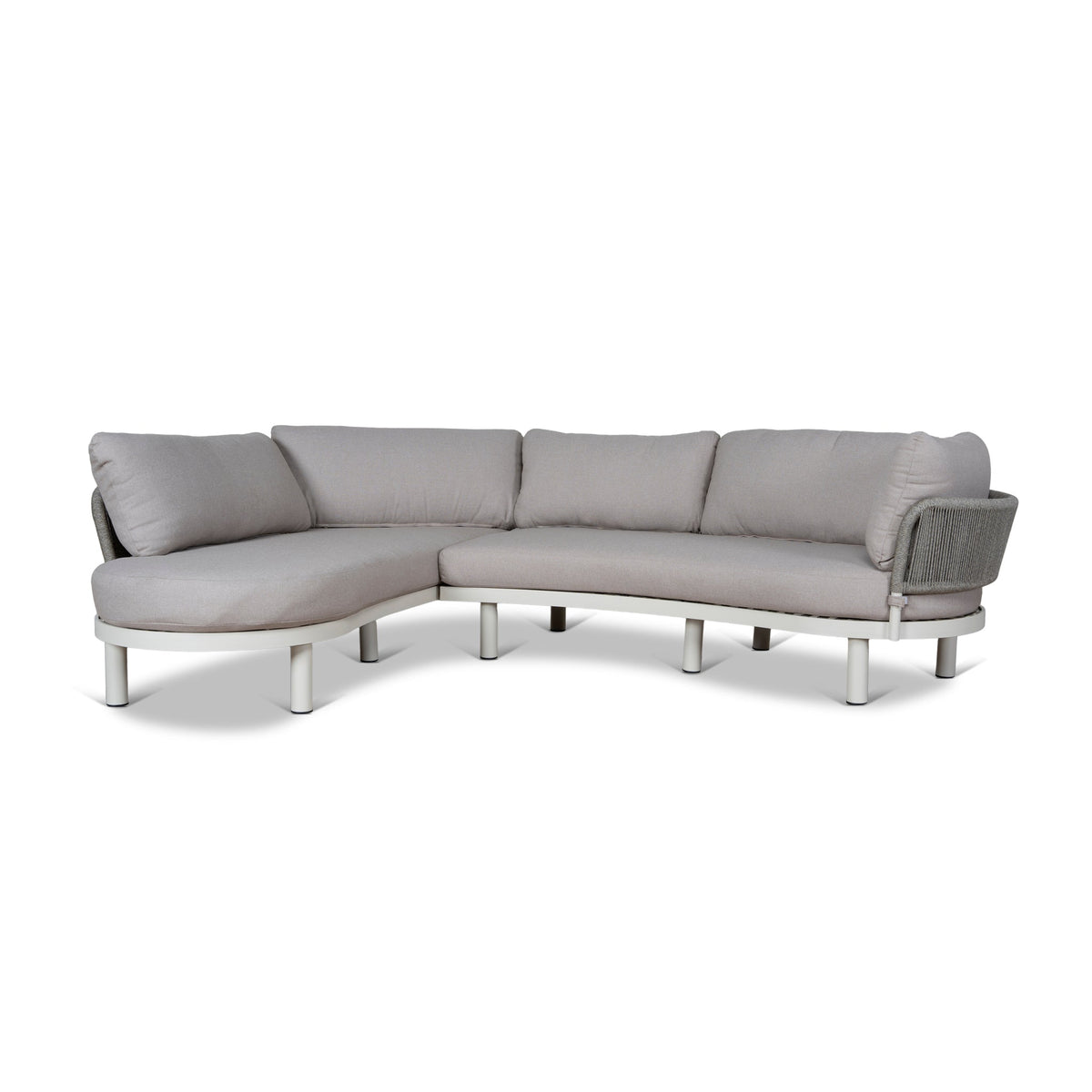Norali Light Brown 5 Seater Fabric Outdoor L-Shape Corner Sofa