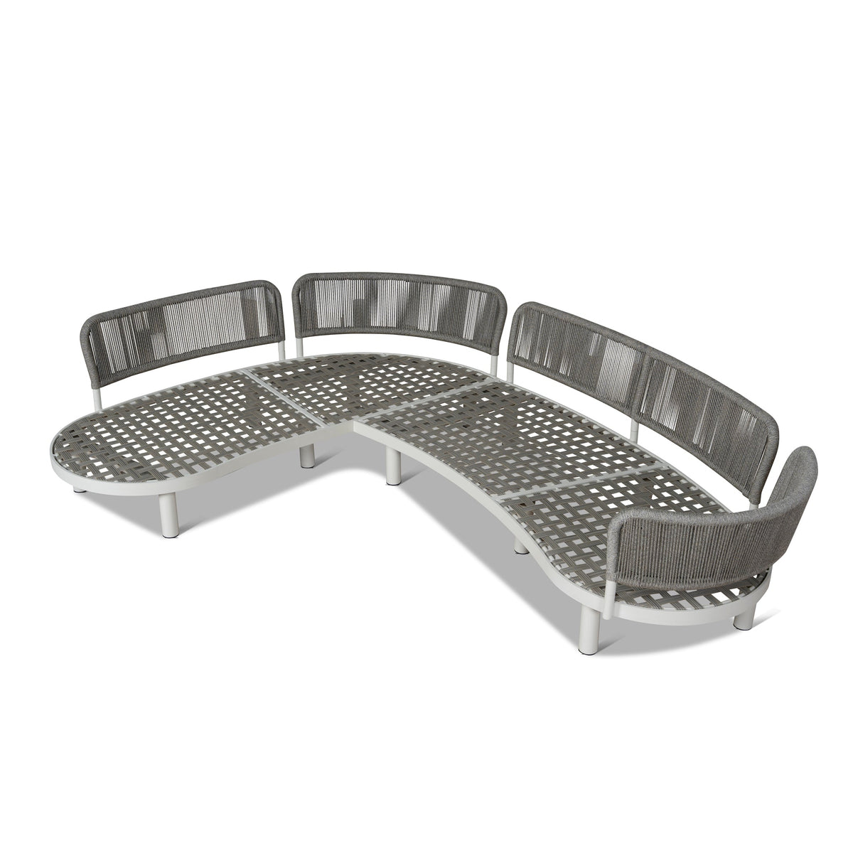 Norali Light Brown Outdoor Corner Sofa, leg detail view