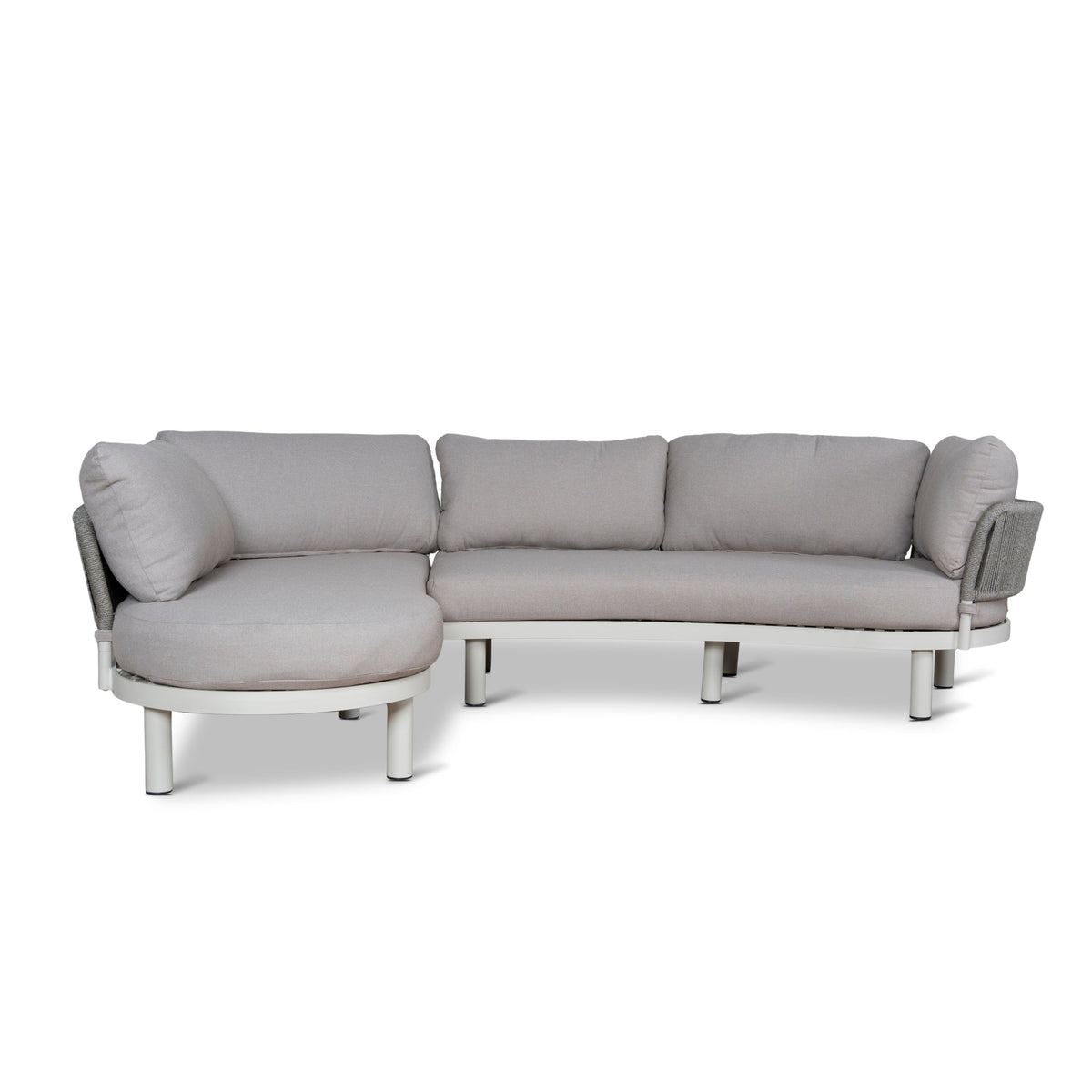 Norali Light Brown Outdoor Corner Sofa, angled view