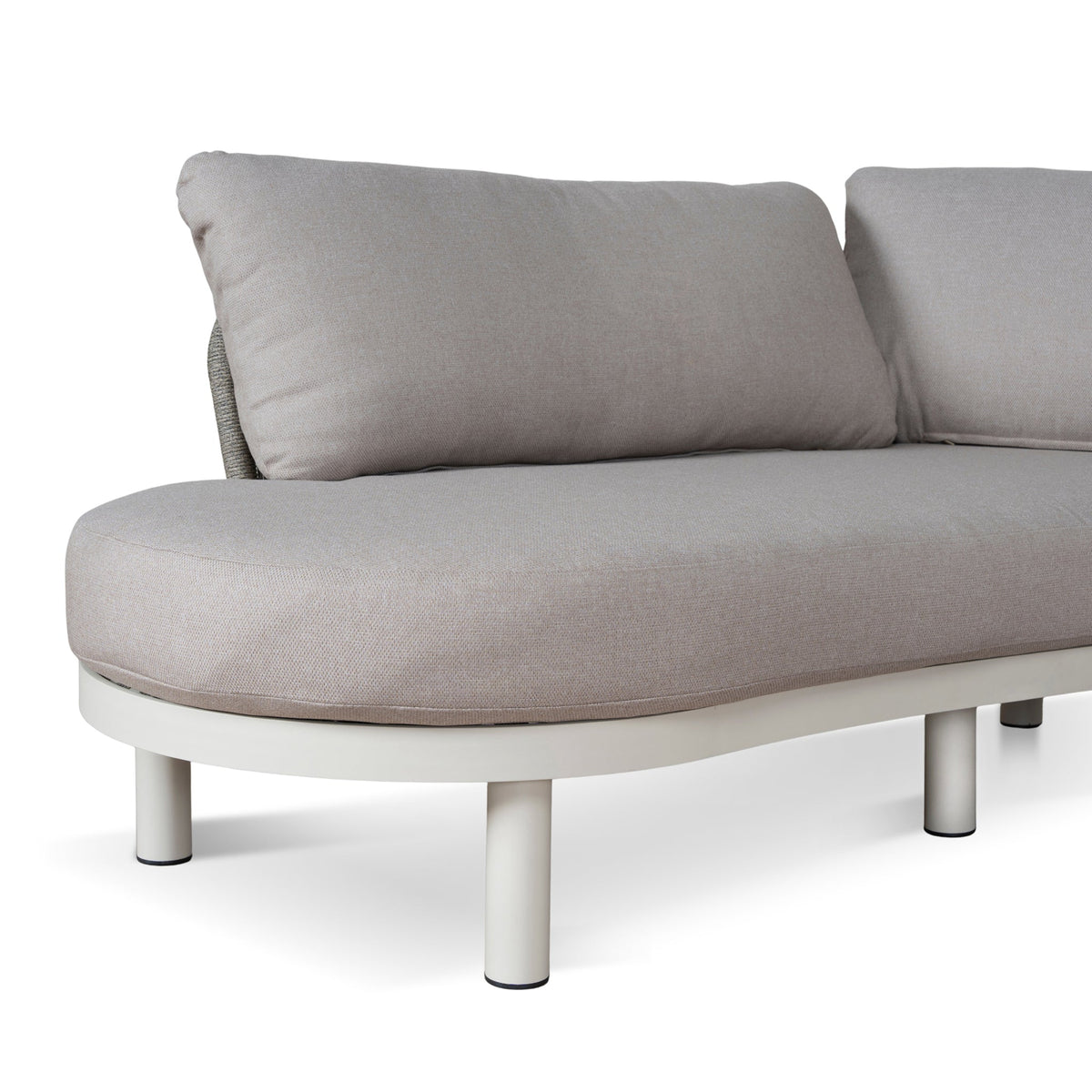 Norali Light Brown 5 Seater Fabric Outdoor L-Shape Corner Sofa