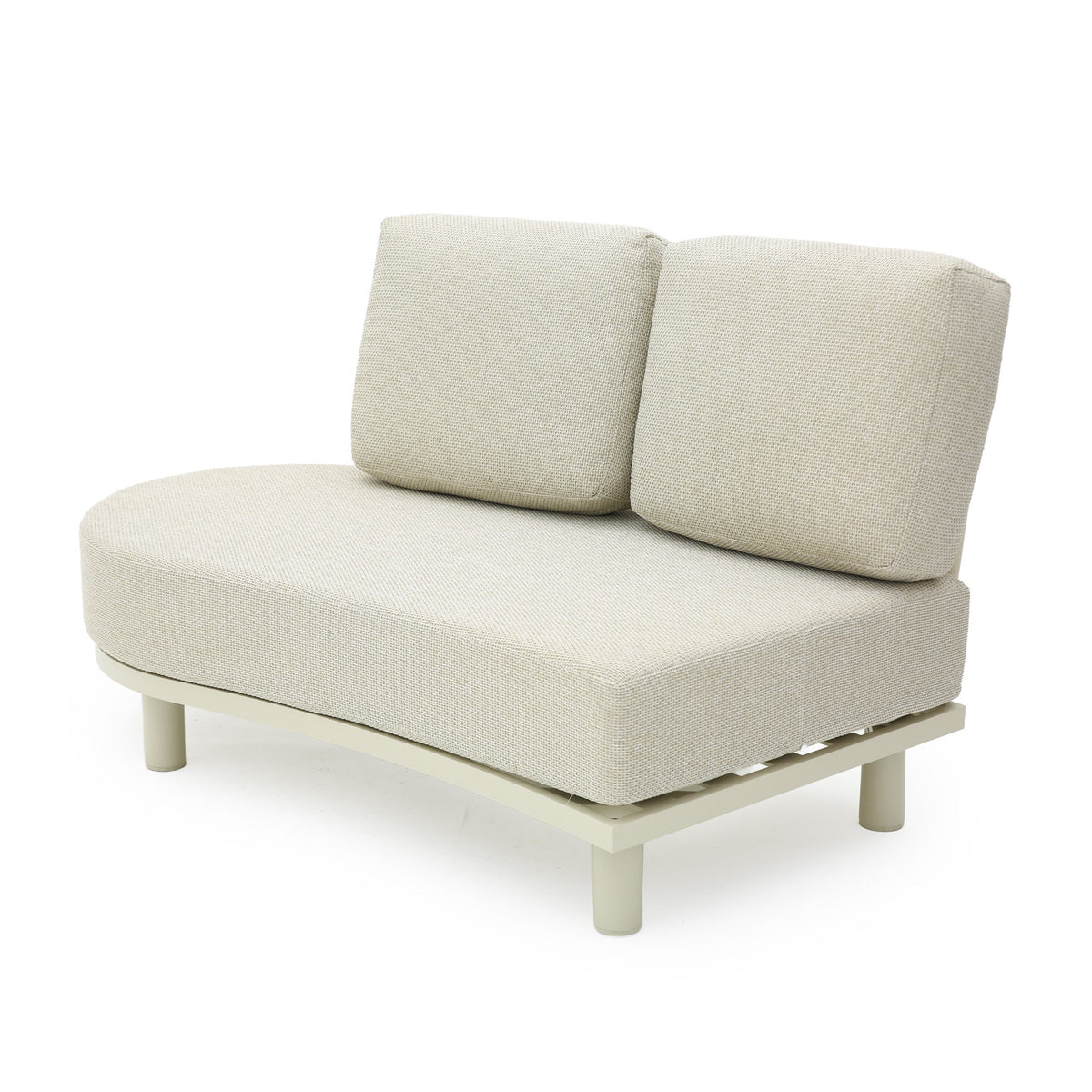 Merano Cream White Outdoor L-Shape Corner Sofa Set
