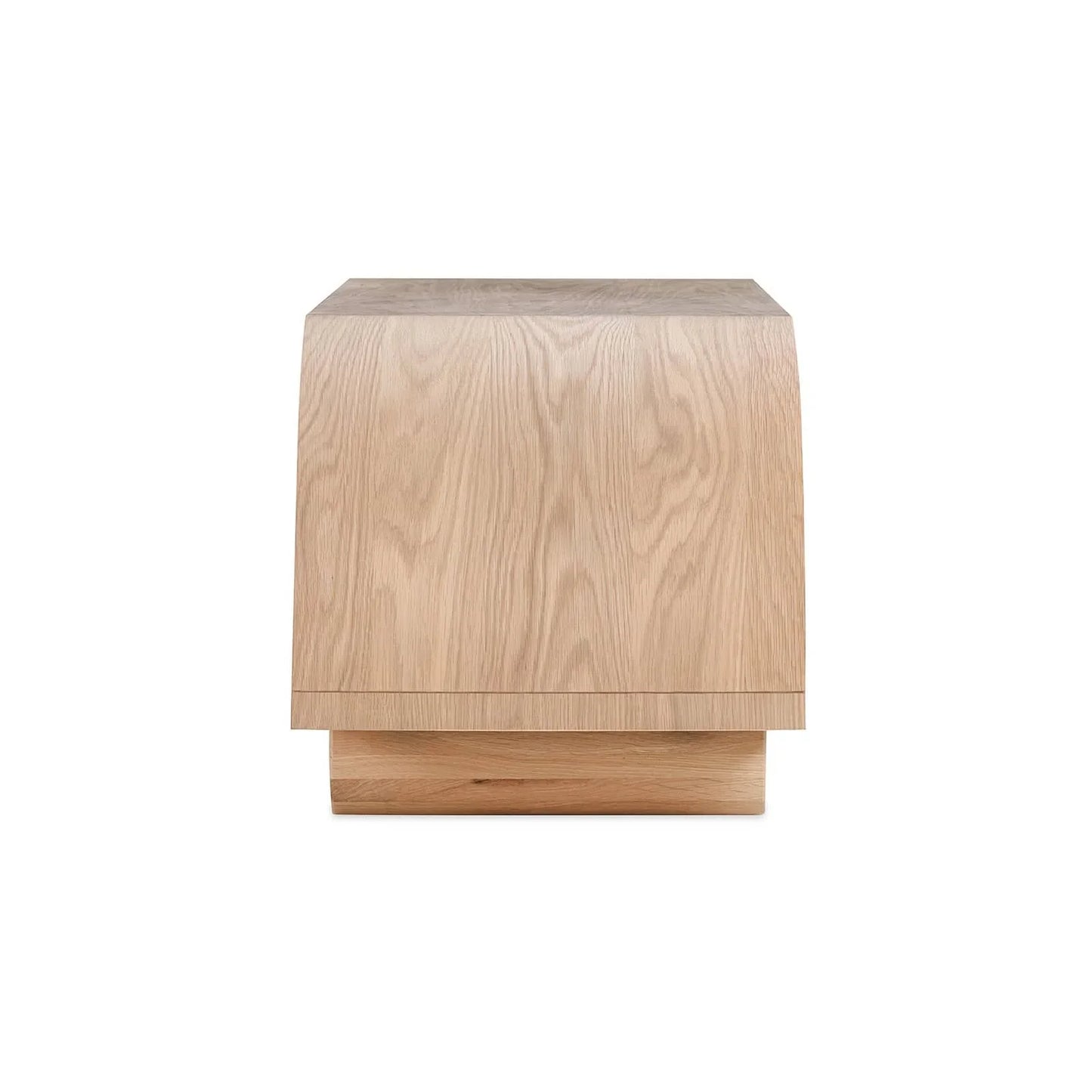 Grains Pattern showing, curved side profile and smooth oak finish 