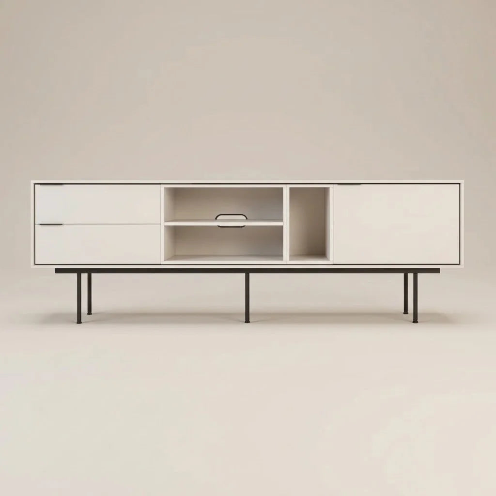 Lumo Modern TV Unit – white, front view
