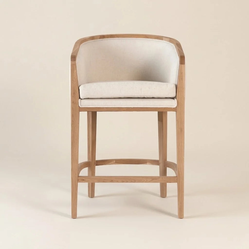 Marlowe Natural Wooden Bar Stool