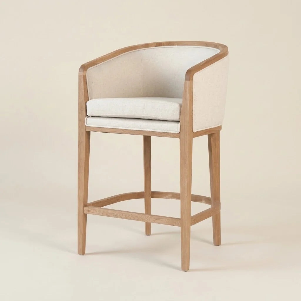 Marlowe Natural Wooden Bar Stool