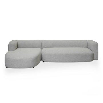 Marza Light Grey 4 Seater Boucle L-Shape Corner Sofa