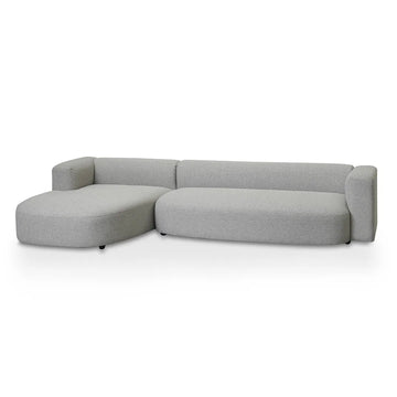 Marza Light Grey 4 Seater Boucle L-Shape Corner Sofa