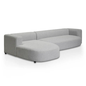 Marza Light Grey 4 Seater Boucle L-Shape Corner Sofa