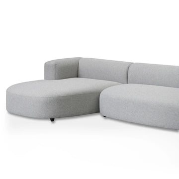 Marza Light Grey 4 Seater Boucle L-Shape Corner Sofa