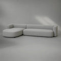 Marza Light Grey 4 Seater Boucle L-Shape Corner Sofa