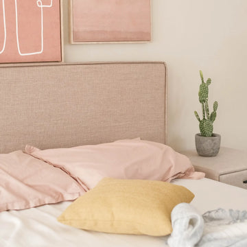 Melo Beige Upholstered Bed (3 Sizes)