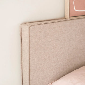 Melo Beige Upholstered Bed (3 Sizes)