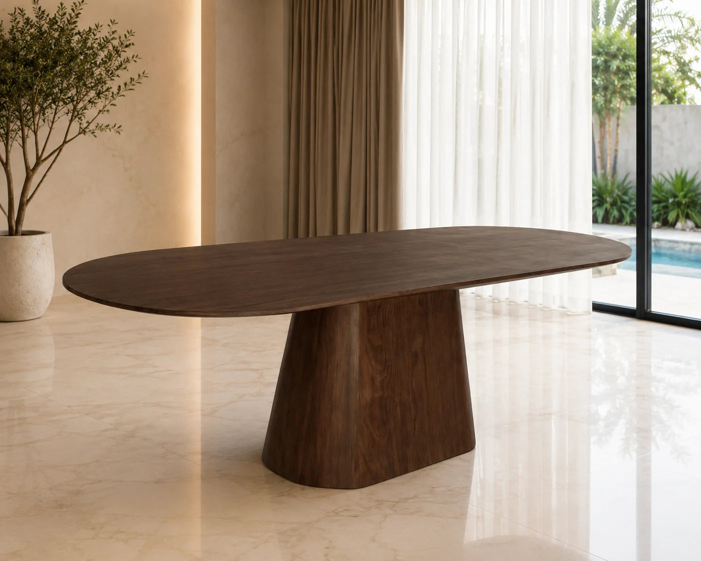 Monroe Oval Solid Wood Dining Table