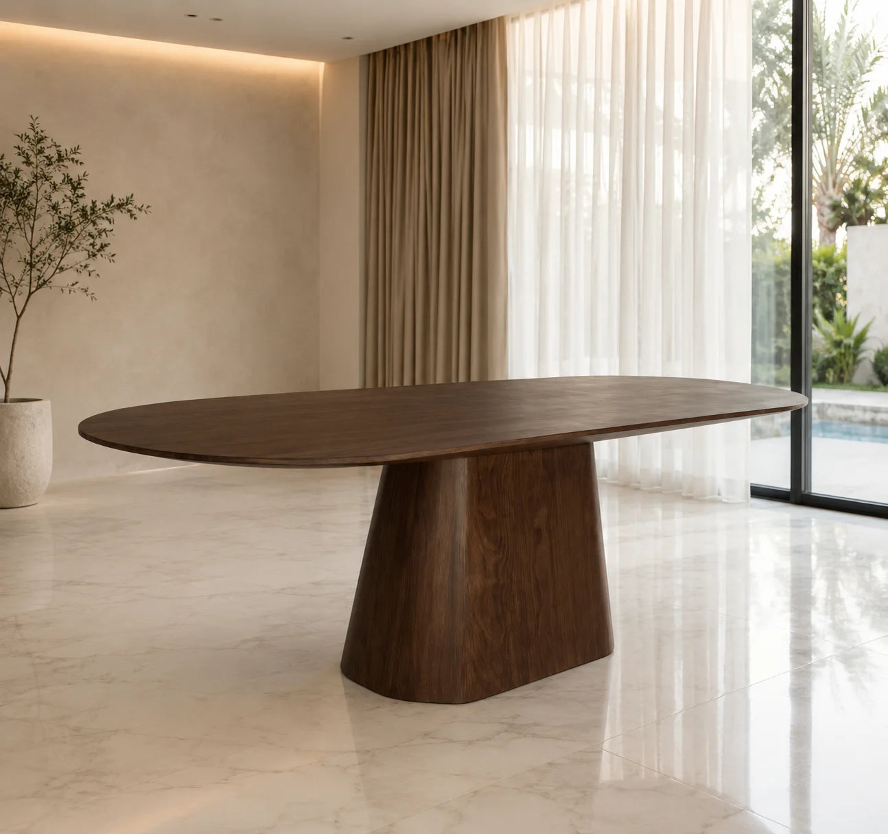 Monroe Oval Solid Wood Dining Table
