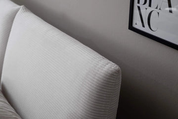 Nalu White Upholstered Bed (3 Sizes)