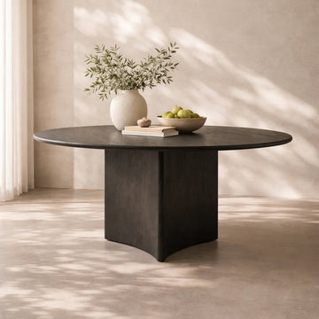 Norvane Black Oak Round Dining Table (5 Sizes)