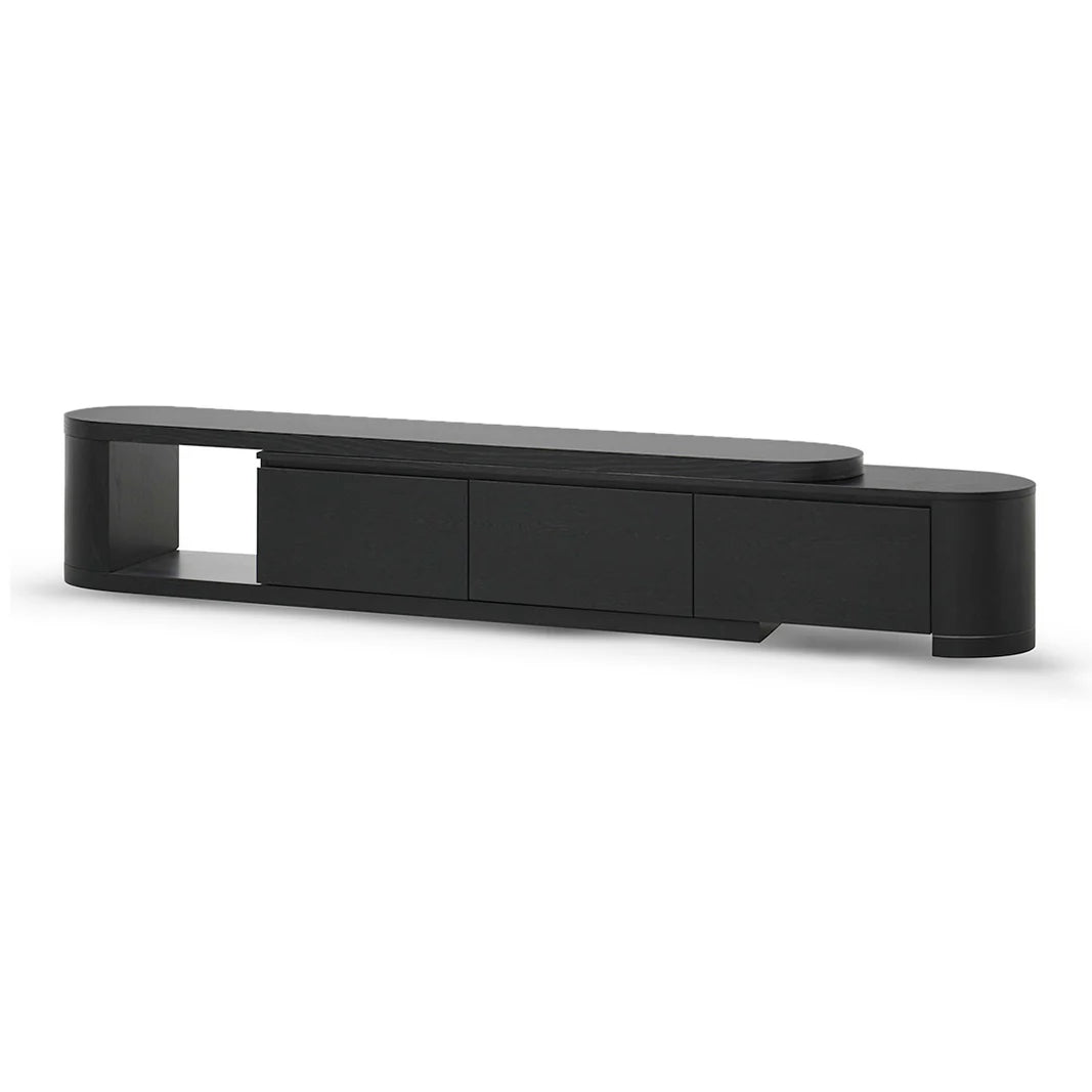 Side angle of adjustable wooden TV stand 