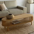 Switch Nuvira coffee table styled in a minimalist interior – solid wood centerpiece with airy design 2 image