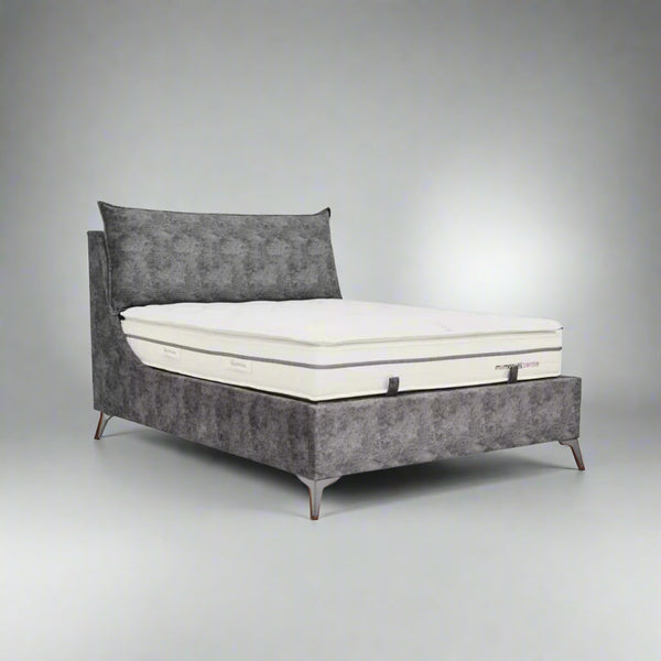 Nyrex Grey Upholstered Storage Bed (3 Sizes)