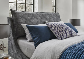 Nyrex Grey Upholstered Storage Bed (3 Sizes)