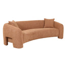 Switch Side profile showcasing modern rounded armrest and compact depth of Orenza sofa 2 image