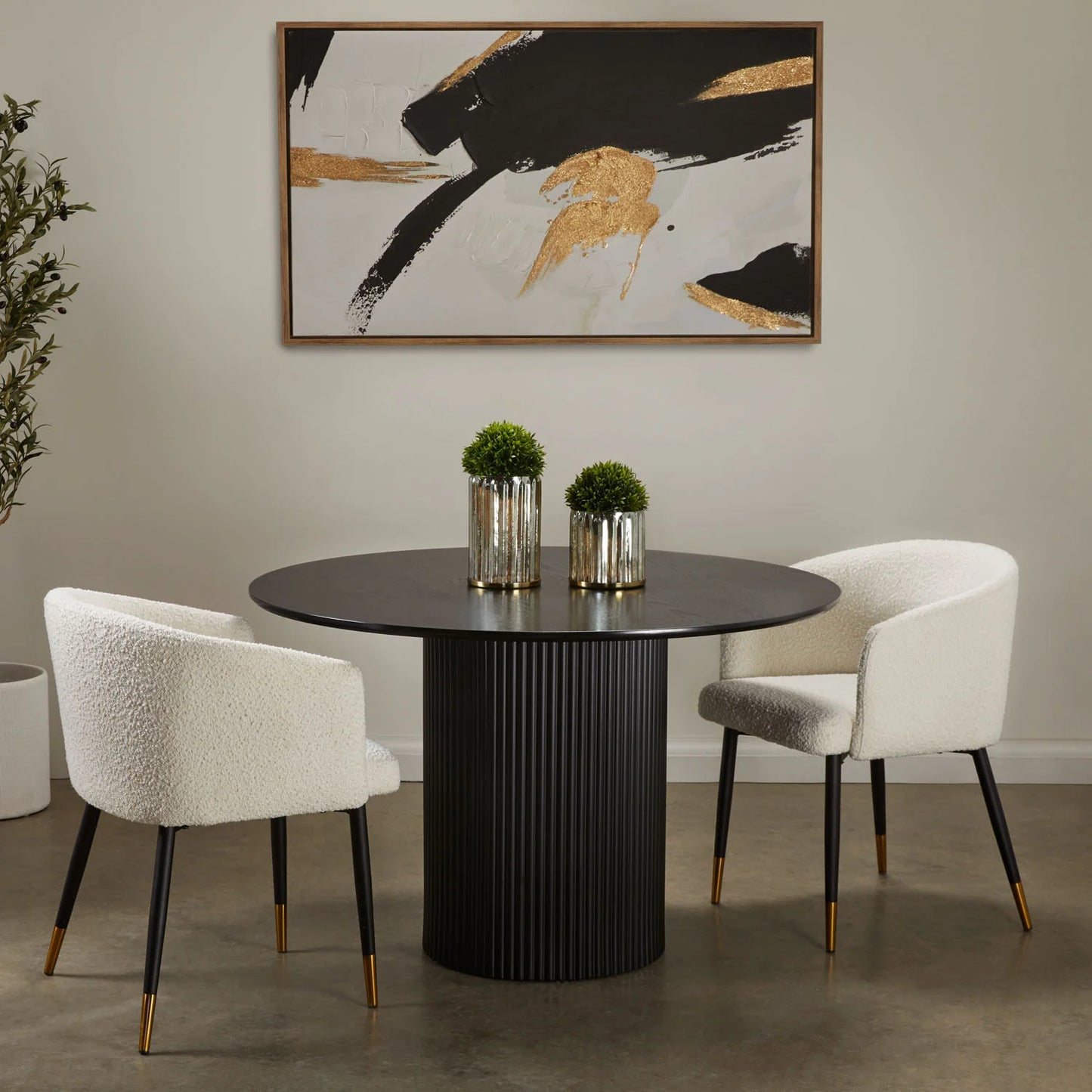 Top View of Ridgewood Round Solid Wood Table – Dark Wood Square with Soft Rounded Corners