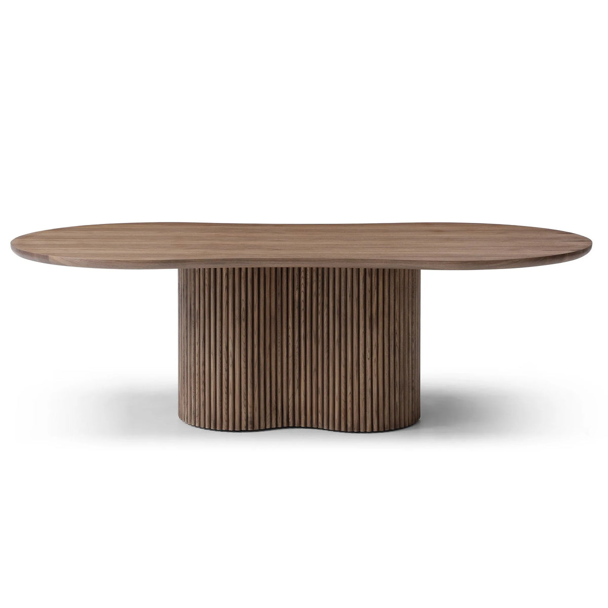 Riverstone Walnut Wood Organic Dining Table – front view