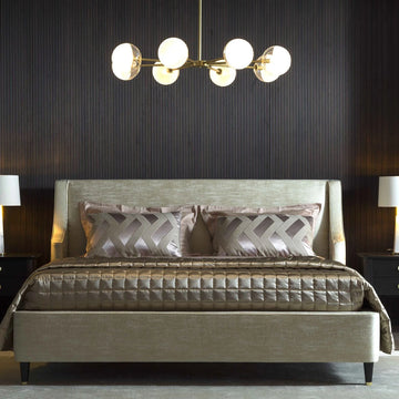 Roch Beige Upholstered Bed (3 Sizes)