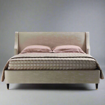 Roch Beige Upholstered Bed (3 Sizes)