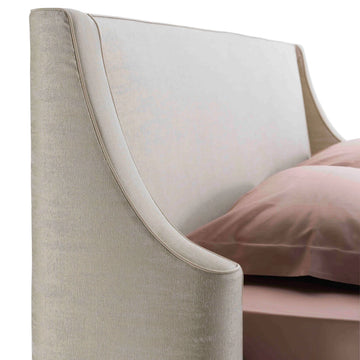 Roch Beige Upholstered Bed (3 Sizes)